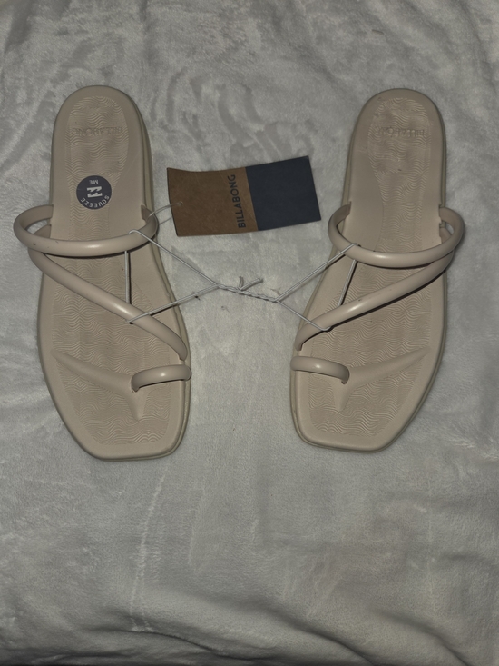 Billabong Shoes - Billabong Women's Beige Minimal Strappy Slide Sandals